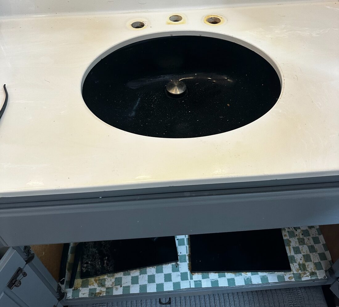 Bathroom faucet installation before work
