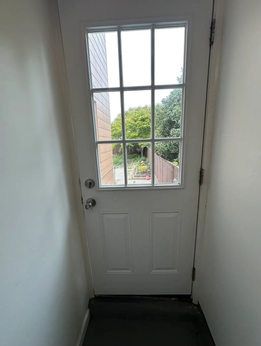 Pet door installation before work